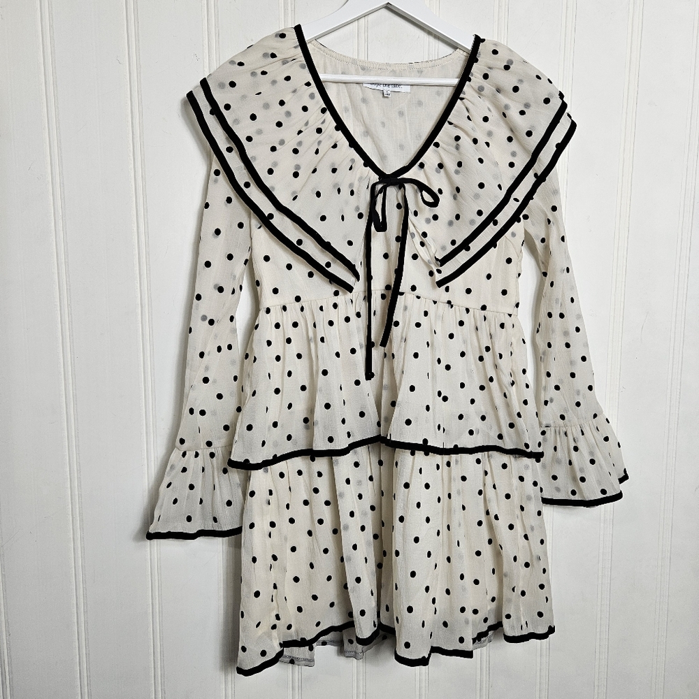 Polka Dot Ruffle Dress - Picture 2 of 14